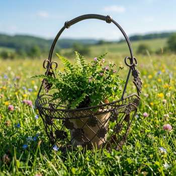 Pflanzkorb Tecla groß ca. 40 cm - Gartendekoration